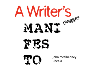 Read more about the article Writer Manifesto: 1. Write; 2. Submit; 3. Converse; 4. Be Nice